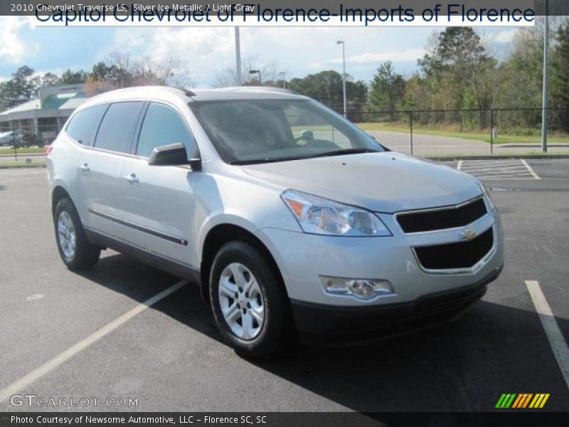 Silver Ice Metallic / Light Gray 2010 Chevrolet Traverse LS