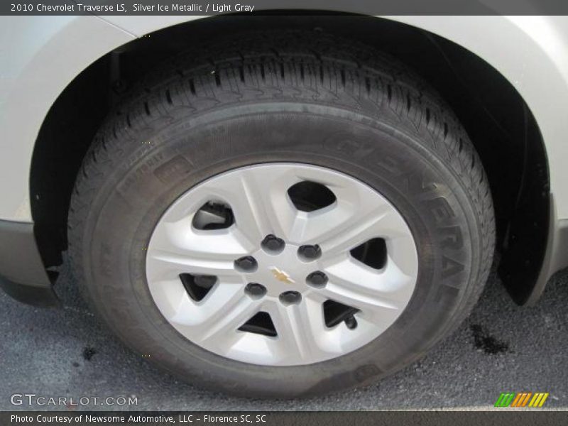 Silver Ice Metallic / Light Gray 2010 Chevrolet Traverse LS