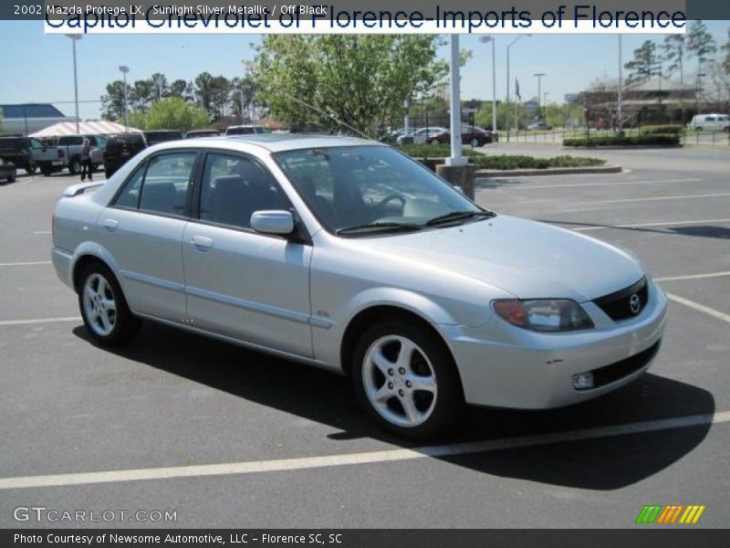 Sunlight Silver Metallic / Off Black 2002 Mazda Protege LX
