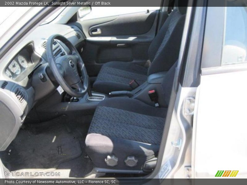 Sunlight Silver Metallic / Off Black 2002 Mazda Protege LX
