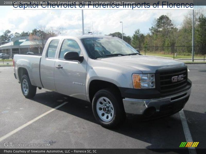 Silver Birch Metallic / Dark Titanium 2009 GMC Sierra 1500 Work Truck Extended Cab