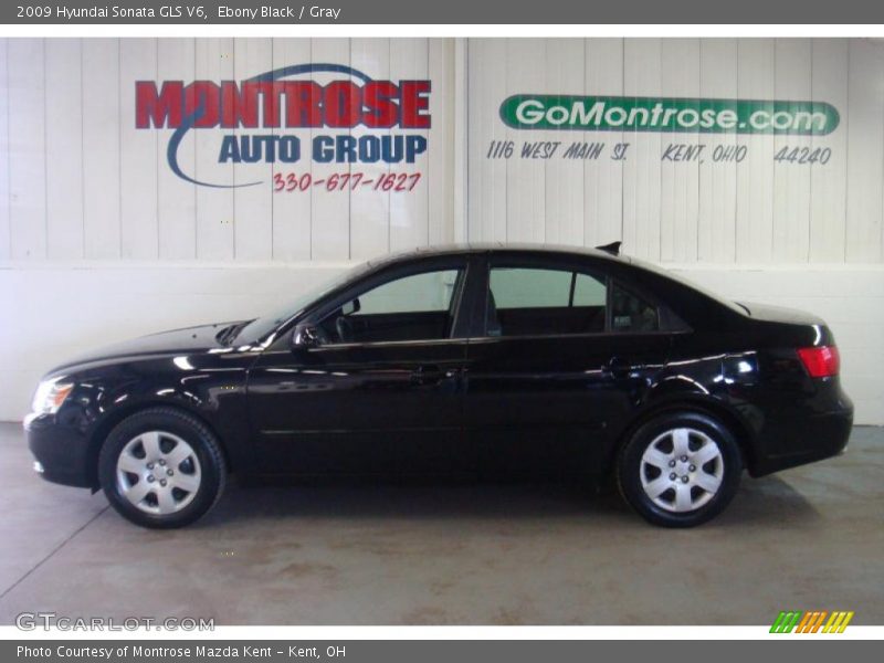 Ebony Black / Gray 2009 Hyundai Sonata GLS V6