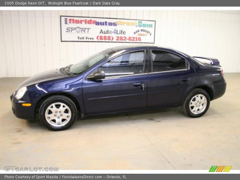 Midnight Blue Pearlcoat / Dark Slate Gray 2005 Dodge Neon SXT