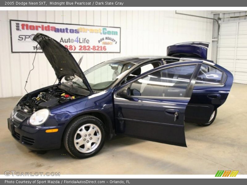 Midnight Blue Pearlcoat / Dark Slate Gray 2005 Dodge Neon SXT