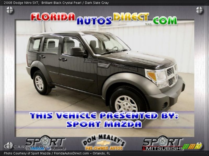 Brilliant Black Crystal Pearl / Dark Slate Gray 2008 Dodge Nitro SXT