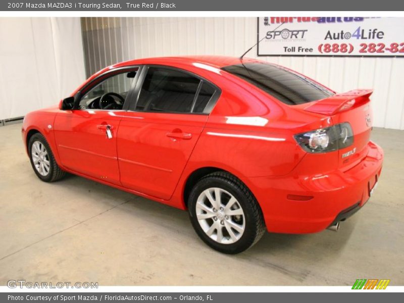 True Red / Black 2007 Mazda MAZDA3 i Touring Sedan