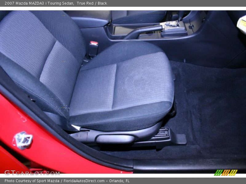 True Red / Black 2007 Mazda MAZDA3 i Touring Sedan