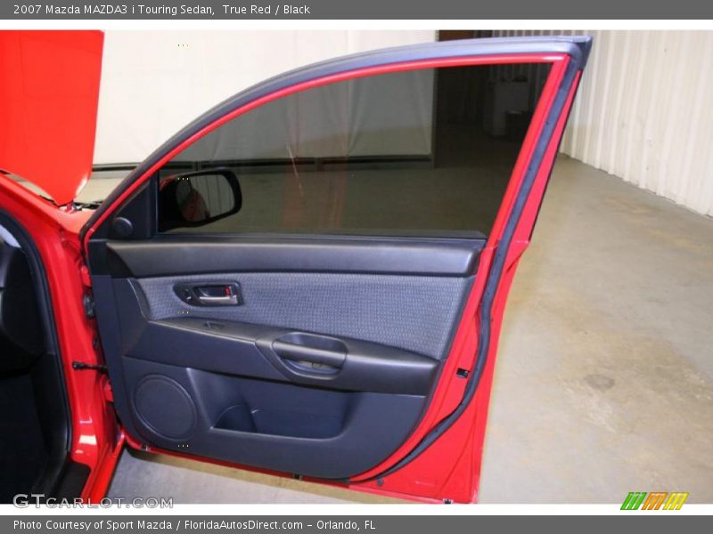 True Red / Black 2007 Mazda MAZDA3 i Touring Sedan