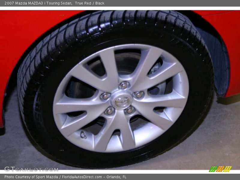 True Red / Black 2007 Mazda MAZDA3 i Touring Sedan