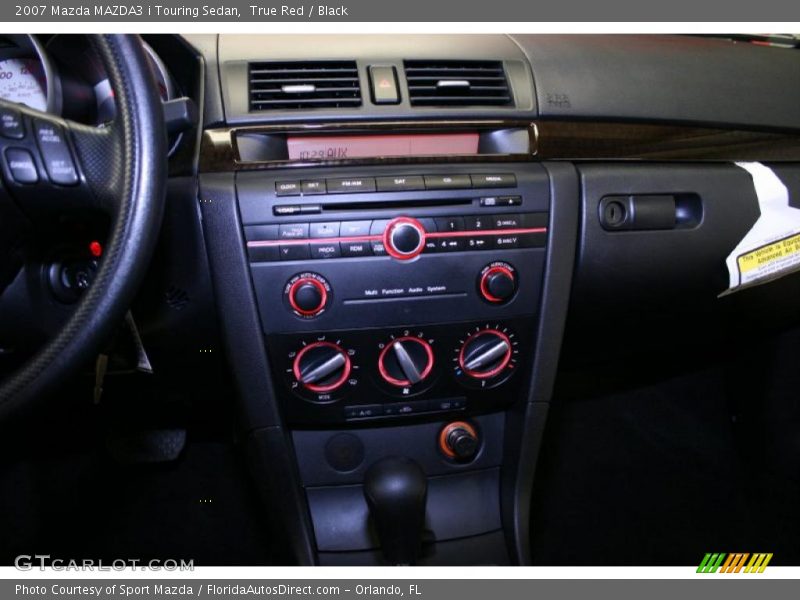 True Red / Black 2007 Mazda MAZDA3 i Touring Sedan