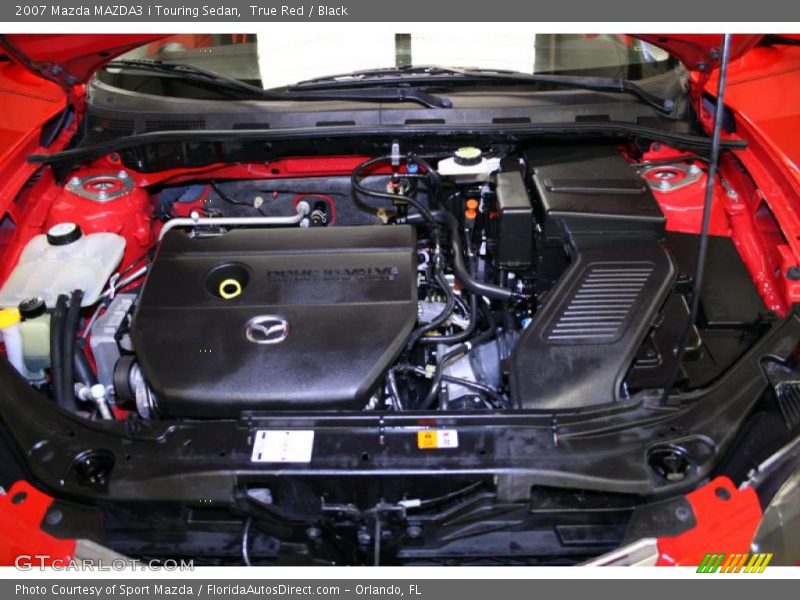 True Red / Black 2007 Mazda MAZDA3 i Touring Sedan