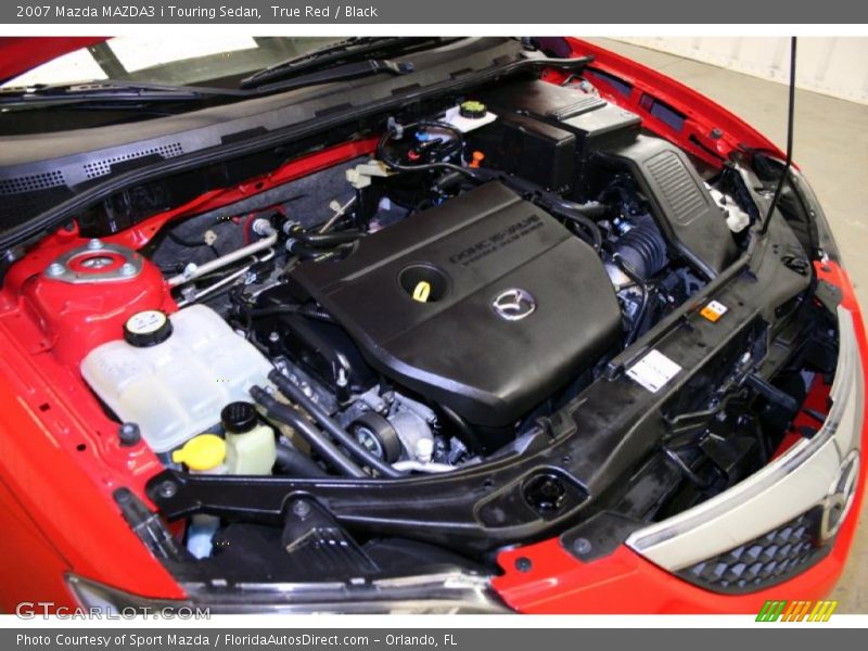 True Red / Black 2007 Mazda MAZDA3 i Touring Sedan
