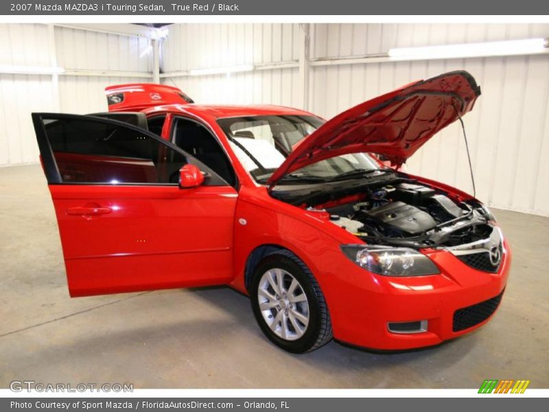 True Red / Black 2007 Mazda MAZDA3 i Touring Sedan