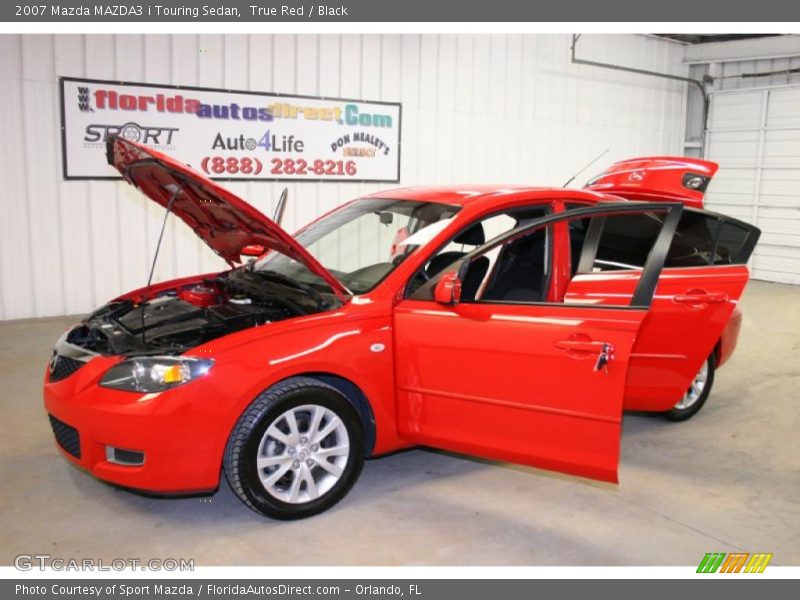 True Red / Black 2007 Mazda MAZDA3 i Touring Sedan