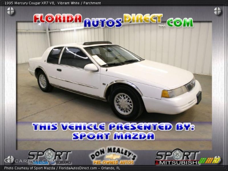 Vibrant White / Parchment 1995 Mercury Cougar XR7 V8