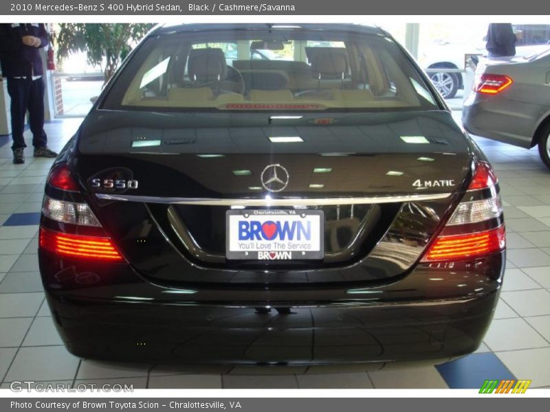 Black / Cashmere/Savanna 2010 Mercedes-Benz S 400 Hybrid Sedan