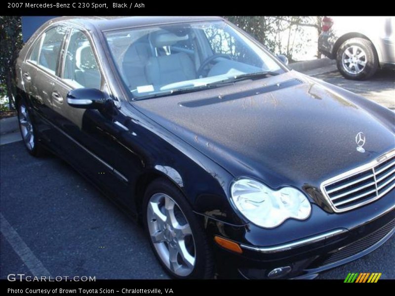 Black / Ash 2007 Mercedes-Benz C 230 Sport
