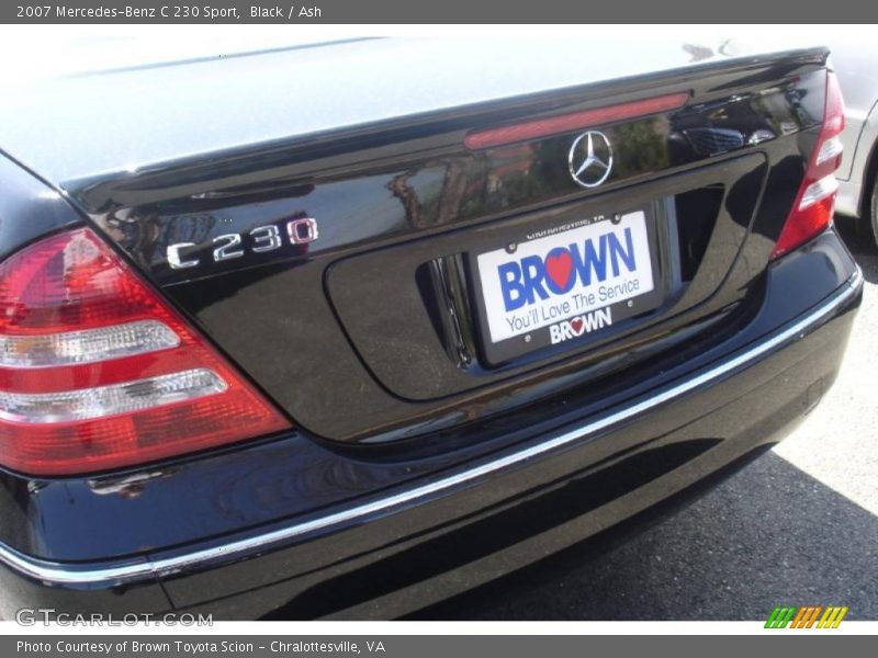 Black / Ash 2007 Mercedes-Benz C 230 Sport