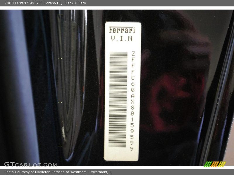 Black / Black 2008 Ferrari 599 GTB Fiorano F1