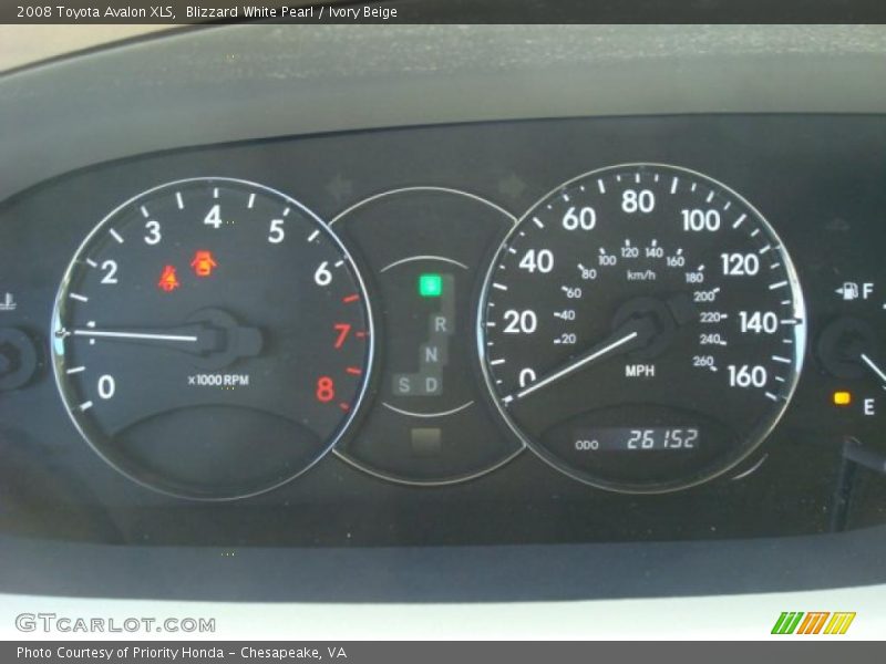 Blizzard White Pearl / Ivory Beige 2008 Toyota Avalon XLS