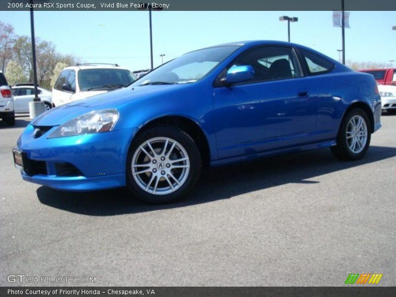 Vivid Blue Pearl / Ebony 2006 Acura RSX Sports Coupe