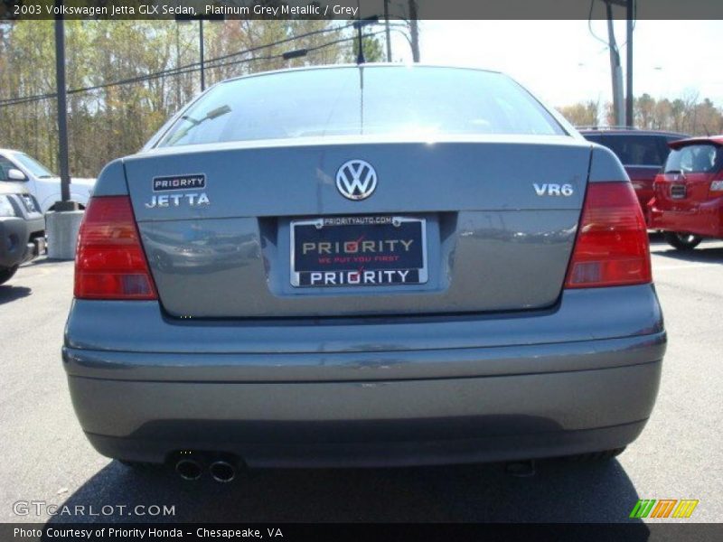 Platinum Grey Metallic / Grey 2003 Volkswagen Jetta GLX Sedan