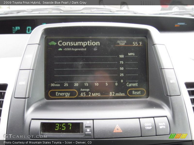 Seaside Blue Pearl / Dark Gray 2009 Toyota Prius Hybrid