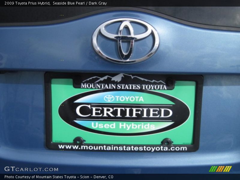 Seaside Blue Pearl / Dark Gray 2009 Toyota Prius Hybrid