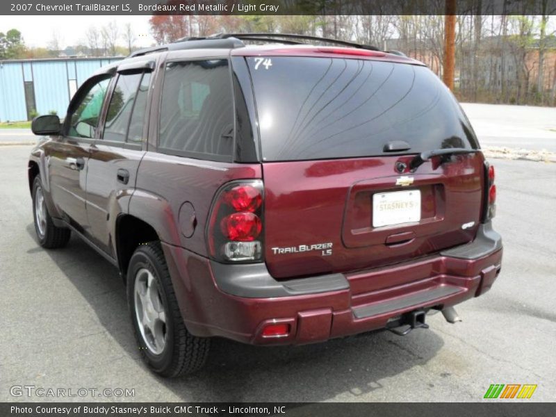 Bordeaux Red Metallic / Light Gray 2007 Chevrolet TrailBlazer LS