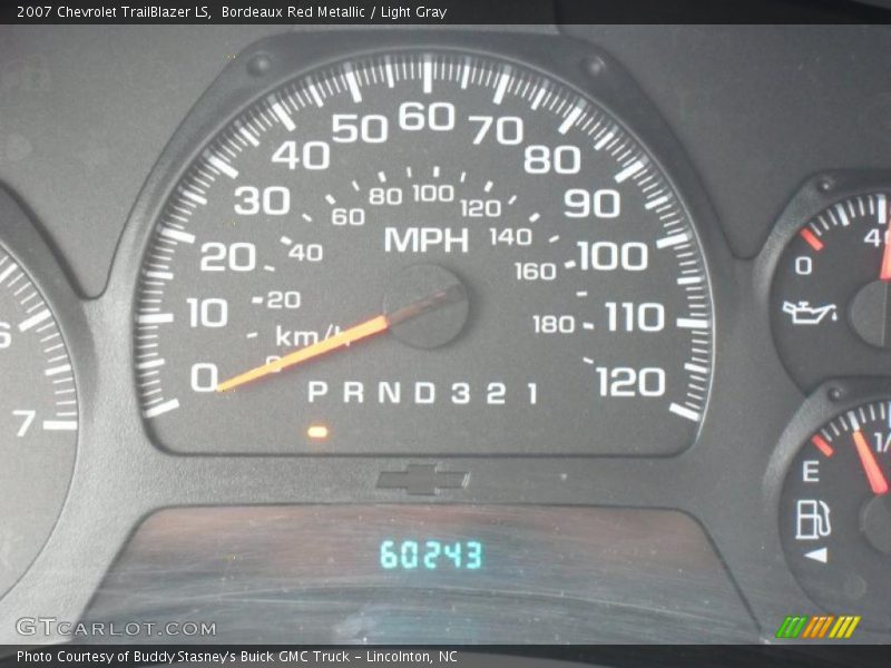 Bordeaux Red Metallic / Light Gray 2007 Chevrolet TrailBlazer LS