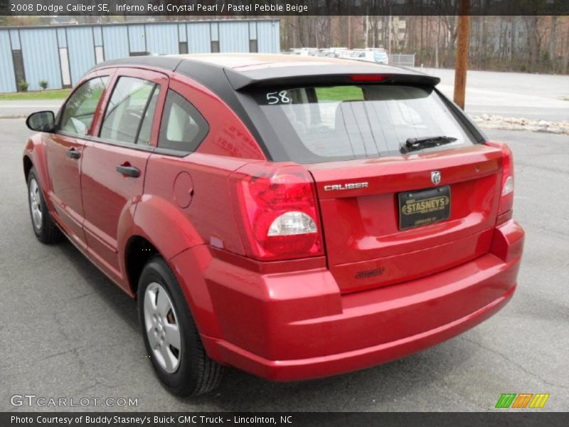 Inferno Red Crystal Pearl / Pastel Pebble Beige 2008 Dodge Caliber SE