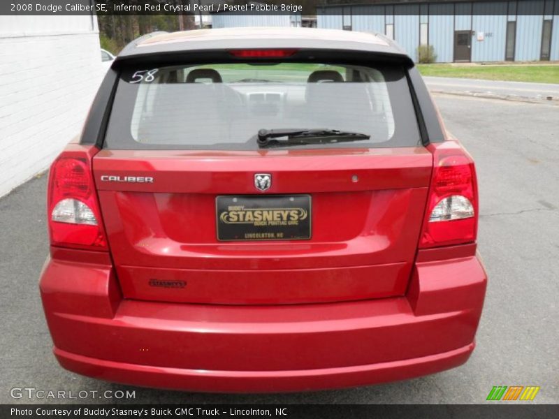 Inferno Red Crystal Pearl / Pastel Pebble Beige 2008 Dodge Caliber SE