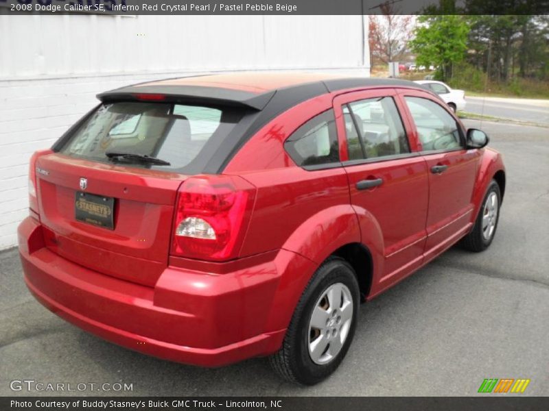Inferno Red Crystal Pearl / Pastel Pebble Beige 2008 Dodge Caliber SE