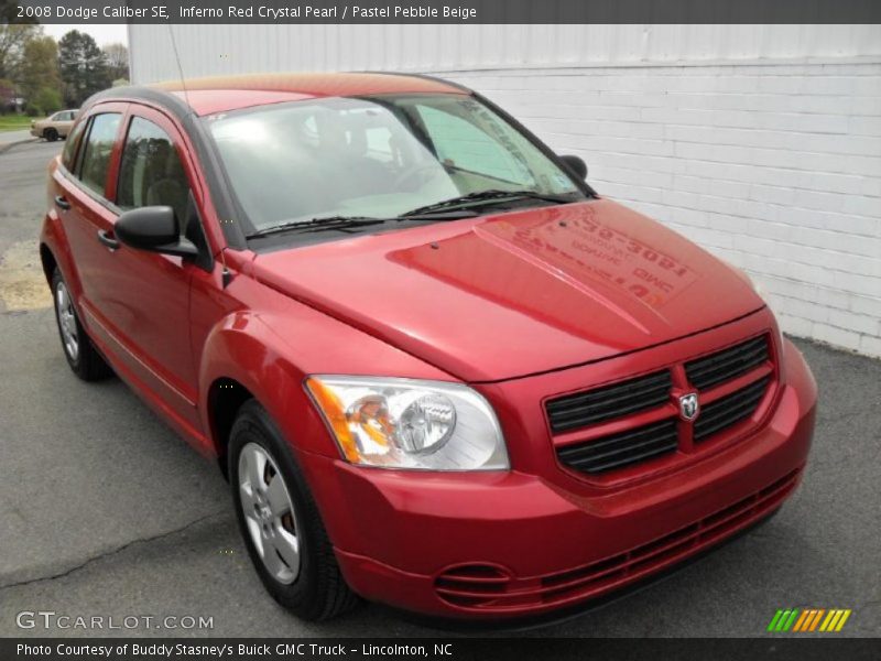 Inferno Red Crystal Pearl / Pastel Pebble Beige 2008 Dodge Caliber SE