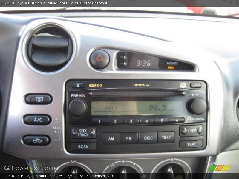 Silver Streak Mica / Dark Charcoal 2008 Toyota Matrix XR