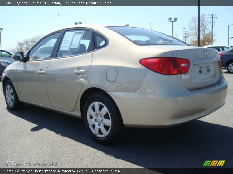 Laguna Sand Metallic / Beige 2008 Hyundai Elantra GLS Sedan