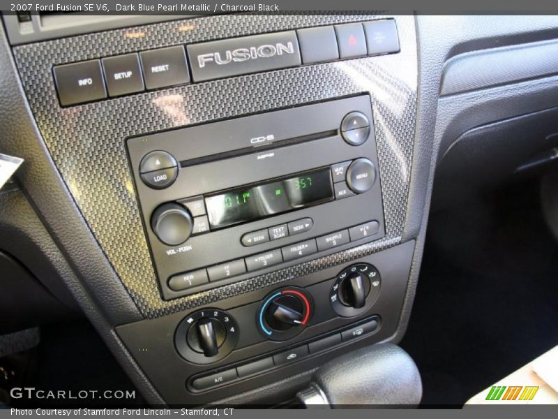 Dark Blue Pearl Metallic / Charcoal Black 2007 Ford Fusion SE V6