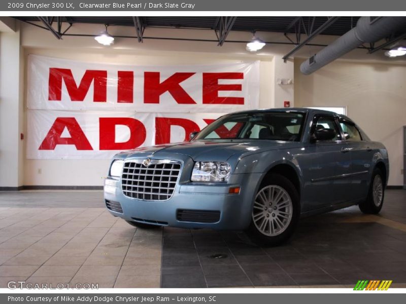Clearwater Blue Pearl / Dark Slate Gray 2009 Chrysler 300 LX