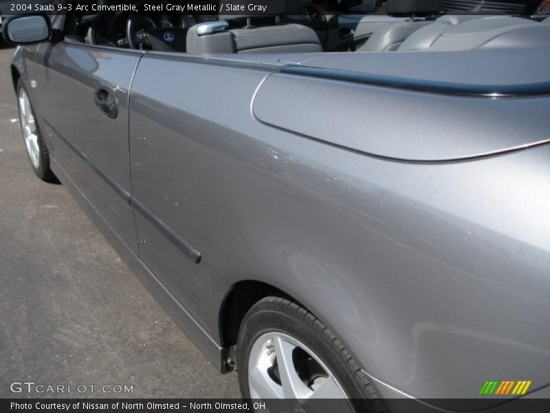 Steel Gray Metallic / Slate Gray 2004 Saab 9-3 Arc Convertible