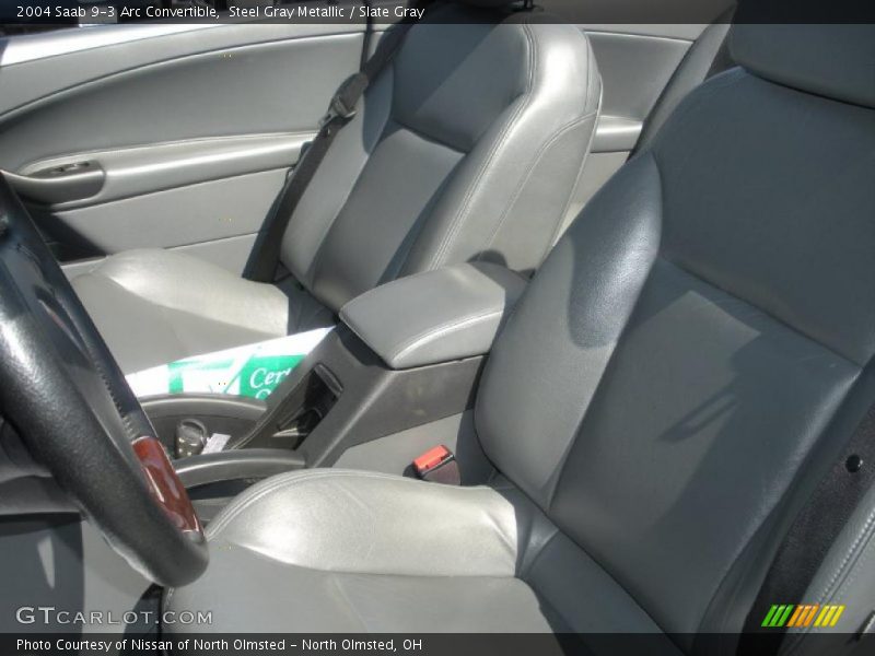 Steel Gray Metallic / Slate Gray 2004 Saab 9-3 Arc Convertible