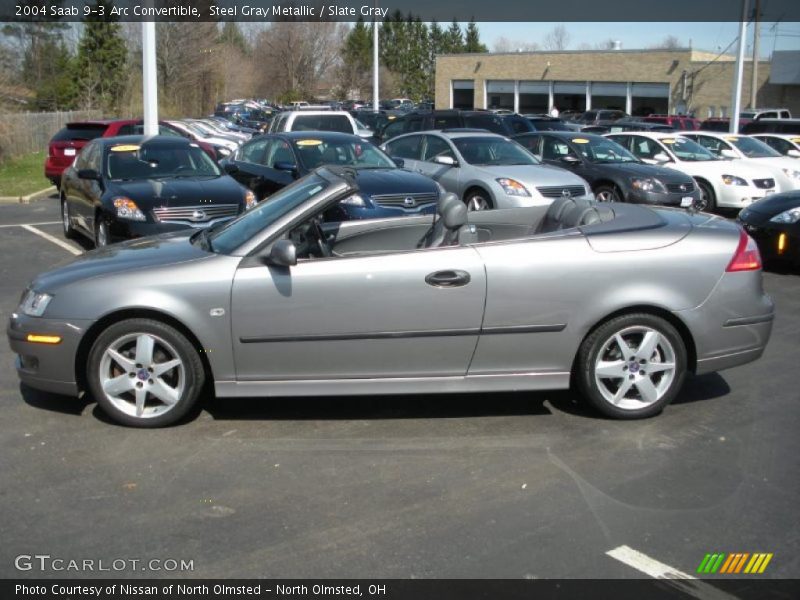 Steel Gray Metallic / Slate Gray 2004 Saab 9-3 Arc Convertible