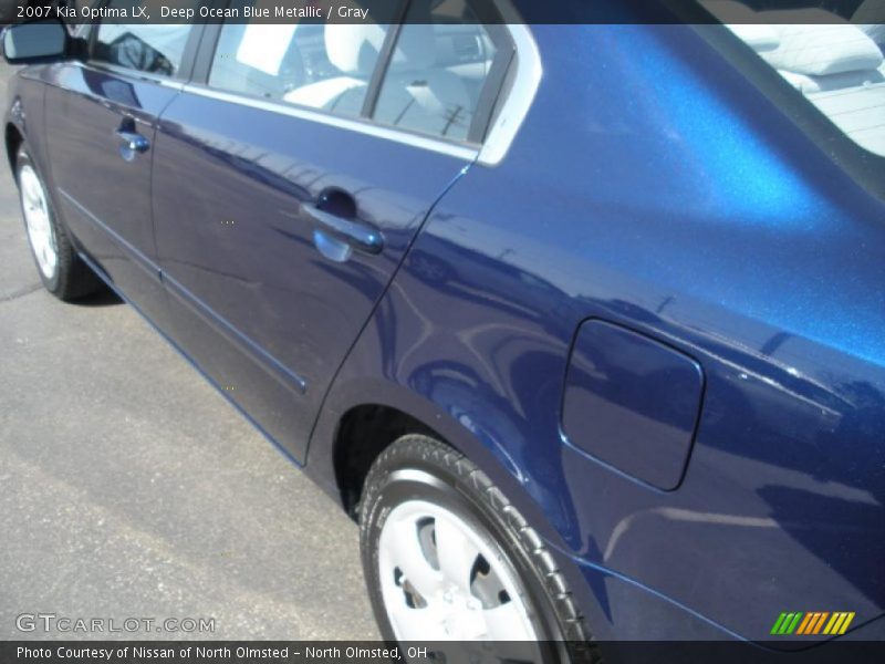 Deep Ocean Blue Metallic / Gray 2007 Kia Optima LX