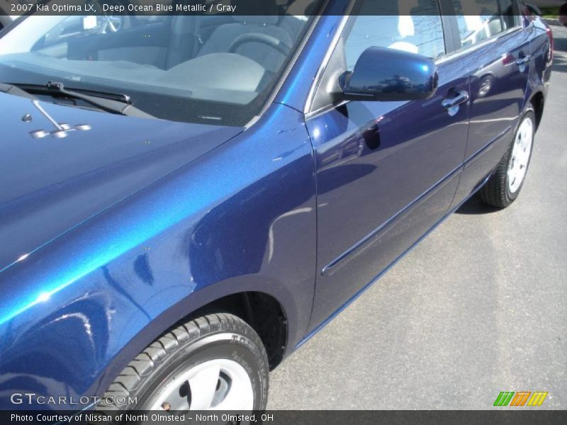 Deep Ocean Blue Metallic / Gray 2007 Kia Optima LX