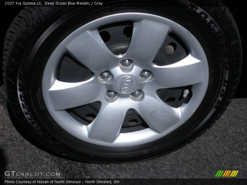 Deep Ocean Blue Metallic / Gray 2007 Kia Optima LX
