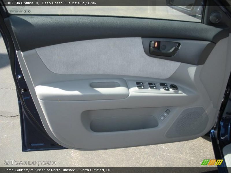 Deep Ocean Blue Metallic / Gray 2007 Kia Optima LX