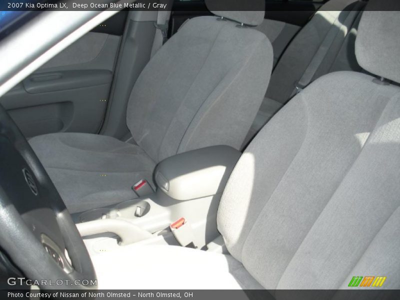 Deep Ocean Blue Metallic / Gray 2007 Kia Optima LX