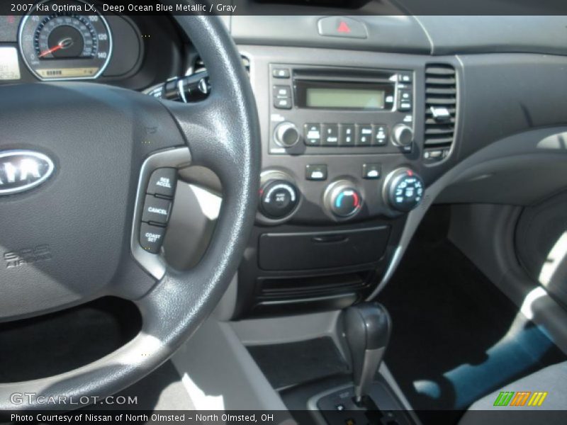 Deep Ocean Blue Metallic / Gray 2007 Kia Optima LX