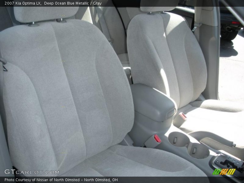Deep Ocean Blue Metallic / Gray 2007 Kia Optima LX