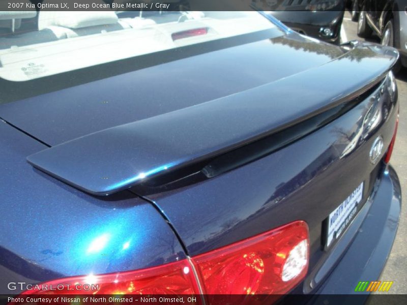 Deep Ocean Blue Metallic / Gray 2007 Kia Optima LX
