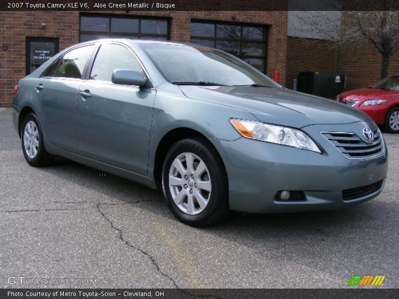 Aloe Green Metallic / Bisque 2007 Toyota Camry XLE V6